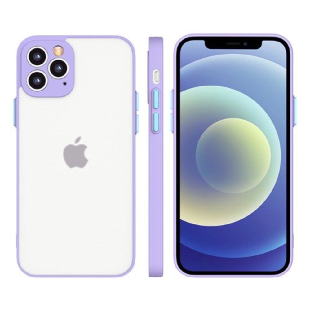 Milky Case silicone flexible translucent case for iPhone 12 Pro Max purple