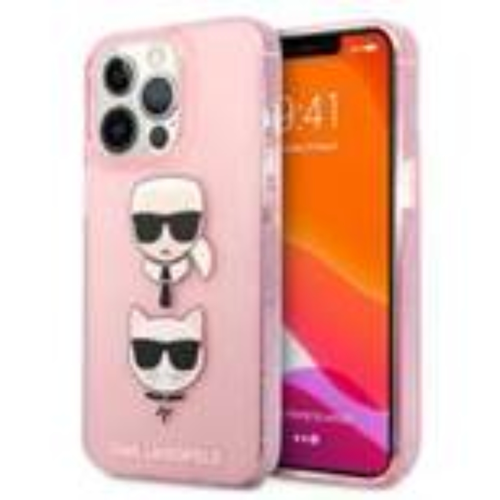Karl Lagerfeld KLHCP13LKCTUGLP iPhone 13 Pro / 13 6,1″ pink hardcase Glitter Karl`s & Choupette 81802