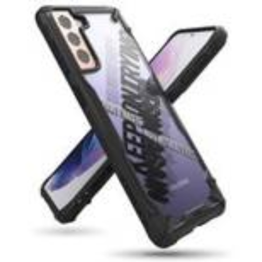 Ringke Fusion X Design durable PC Case with TPU Bumper for Samsung Galaxy S21+ 5G S21 Plus 5G black Cross XDSG0053 68521