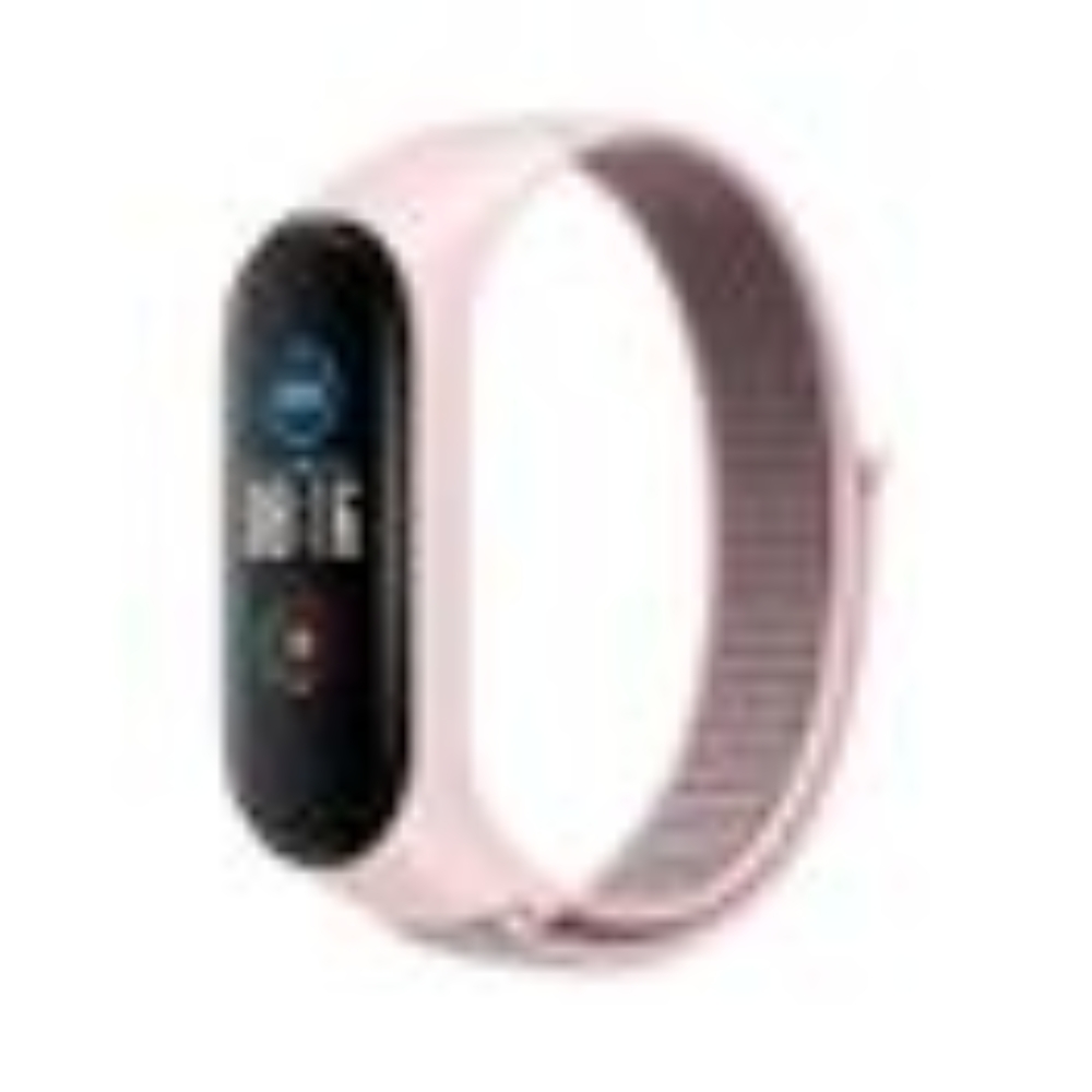 Strap nylon for smartband Xiaomi Mi Band 5 / 6 / 7 pink (07)