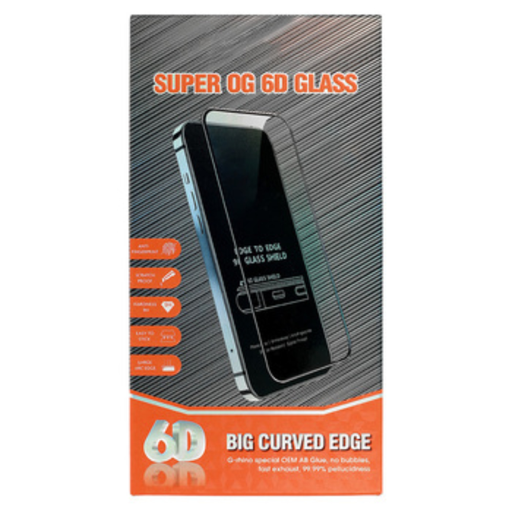 Full Glue 6D Tempered Glass for IPHONE 12 PRO MAX Black