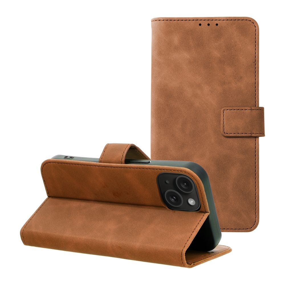 TENDER Book Case for IPHONE 15 Plus ( 6.7 brown