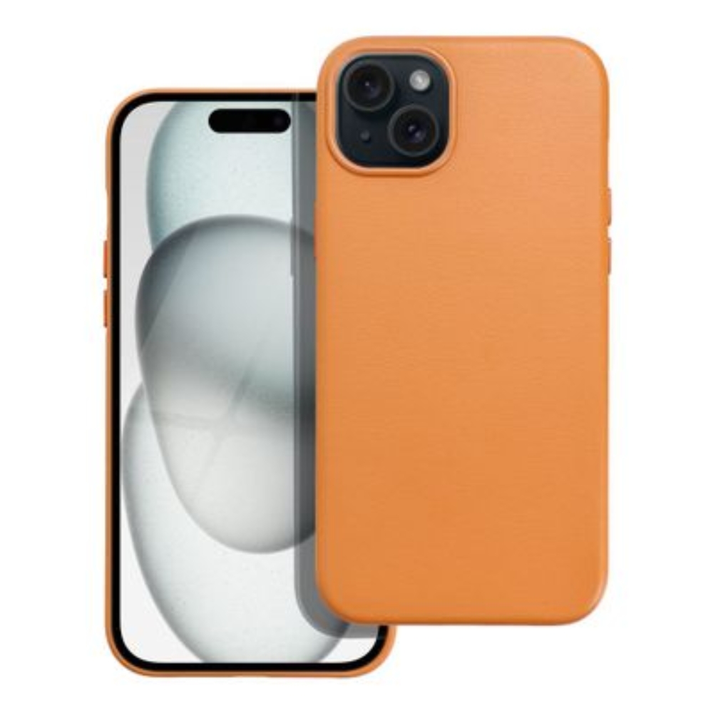 Leather Mag Cover for IPHONE 15 PLUS orange