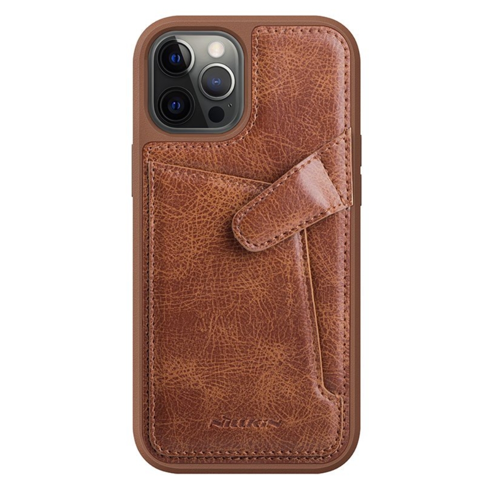 Nillkin Aoge Leather Case genuine leather protective wallet cover iPhone 12 mini brown 64961