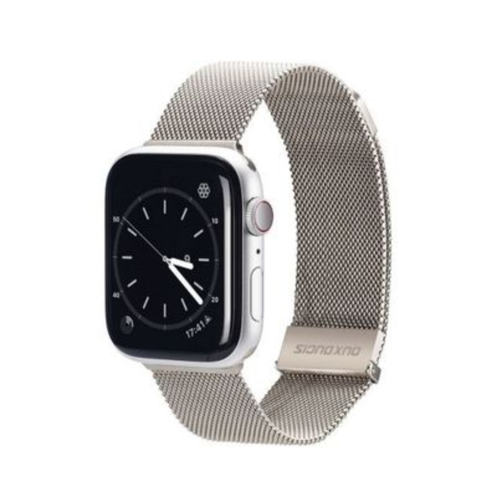 DUX DUCIS Milanese – stainless steel magnetic strap for Apple Watch 38/40/41mm platinum