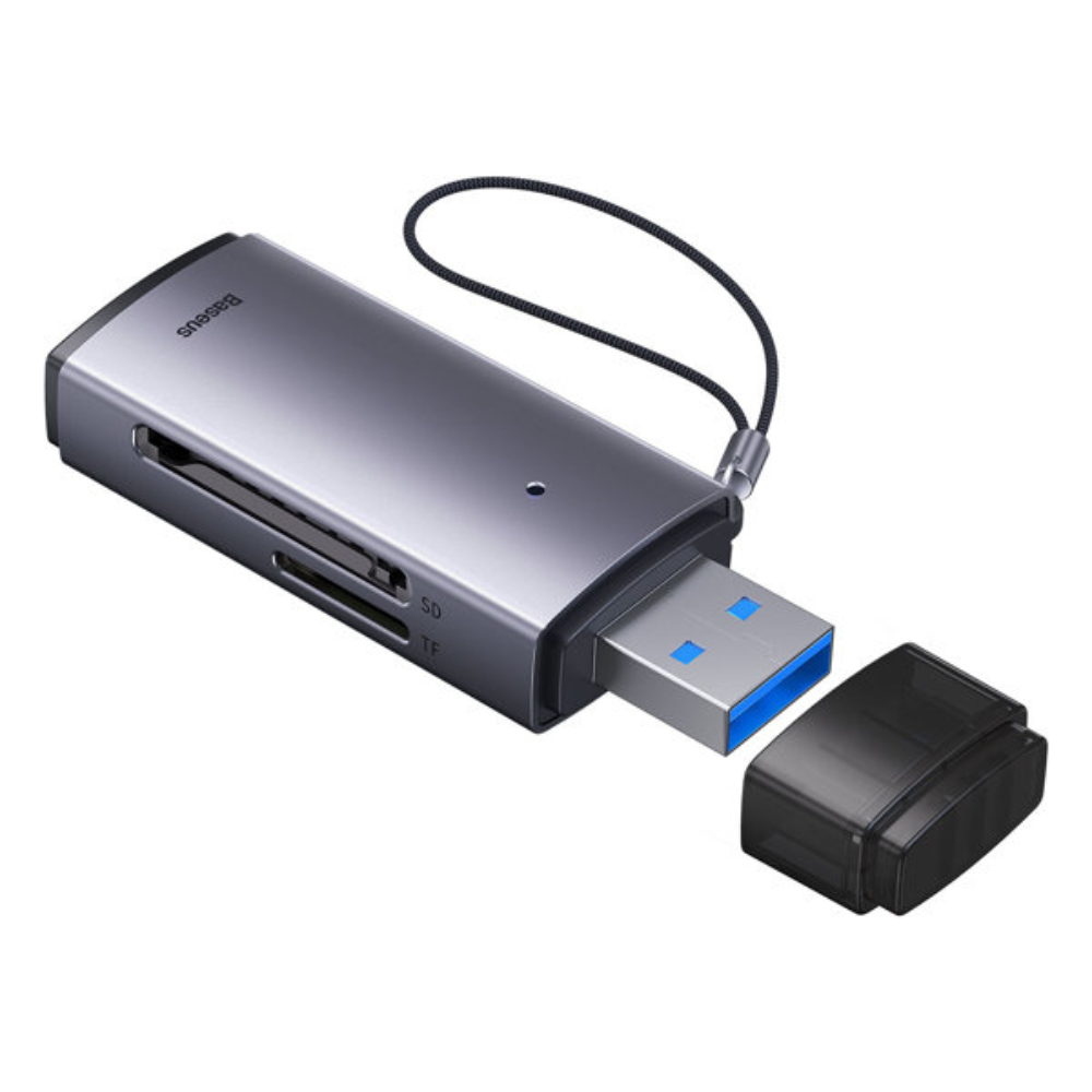 Baseus Lite Series adapter SD / TF USB card reader gray WKQX060013 97235
