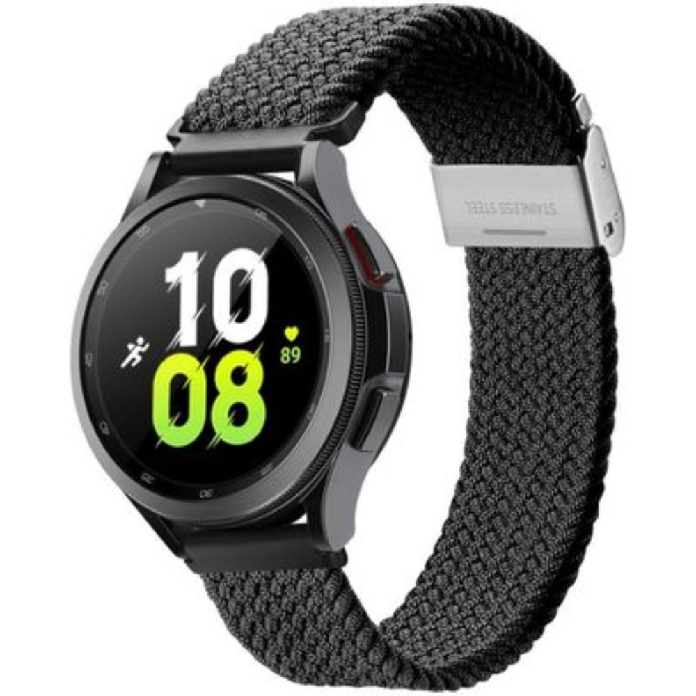 DUX DUCIS Mixture II – stretchable braided strap for Samsung Galaxy Watch / Huawei Watch / Honor Watch / Xiaomi Watch (22mm band) czarna