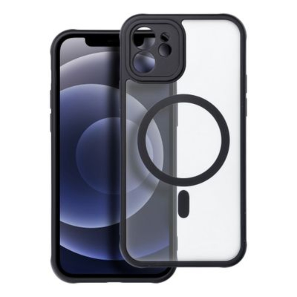 Full Matte Mag Cover case compatible with MagSafe for IPHONE 12 Black