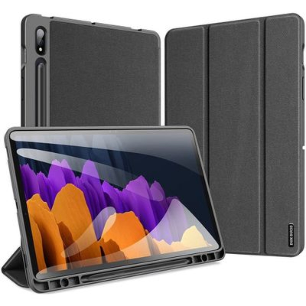 DUX DUCIS Domo – Trifold Case with pencil storage for Samsung Tab S8 (X700/X706)/S7 (T870/T875/T876B) black