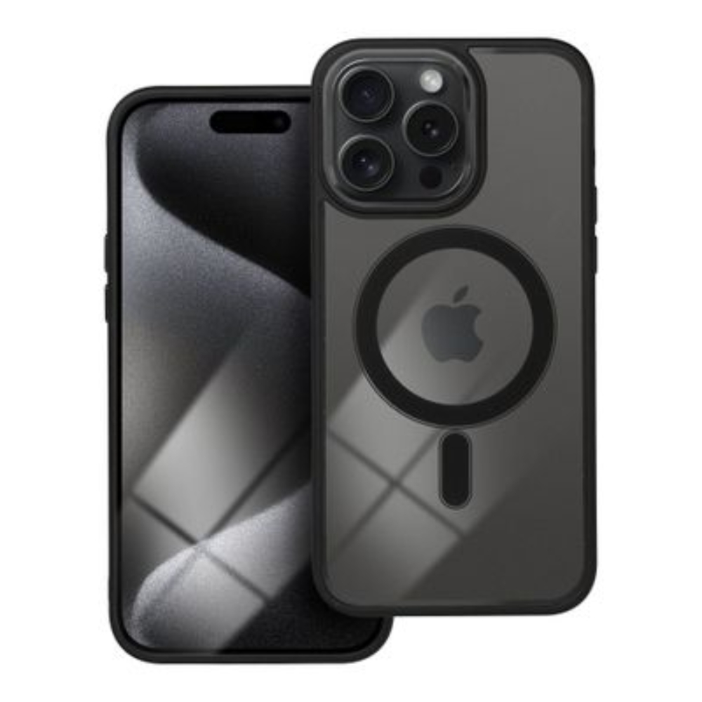 Color Edge Mag Cover case compatible with MagSafe for IPHONE 15 PRO MAX black